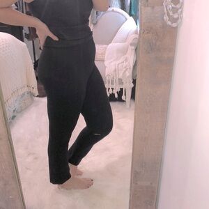 J Jill small Ponte slim leg black equestrian pants